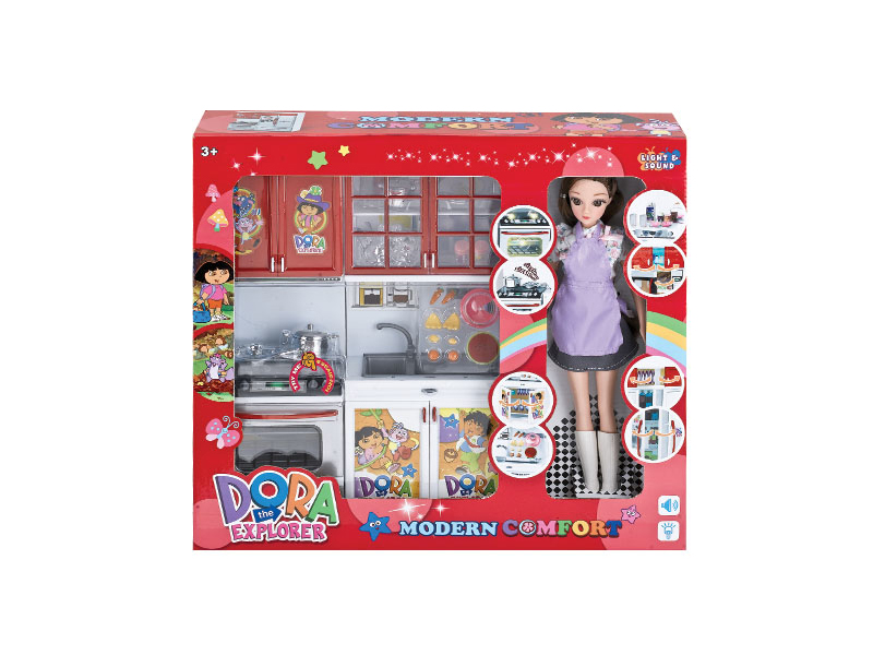 Kitchen Toy Set + Doll