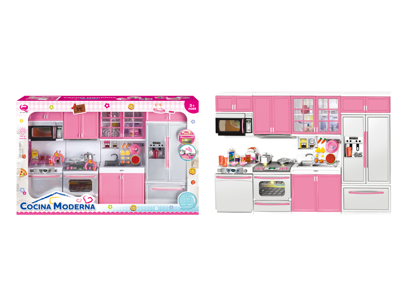 Pink 4 In 1 Kitchen Toy Set