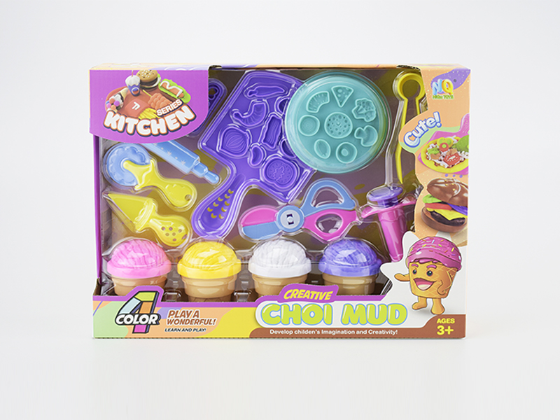 Colored Clay Pizza Set