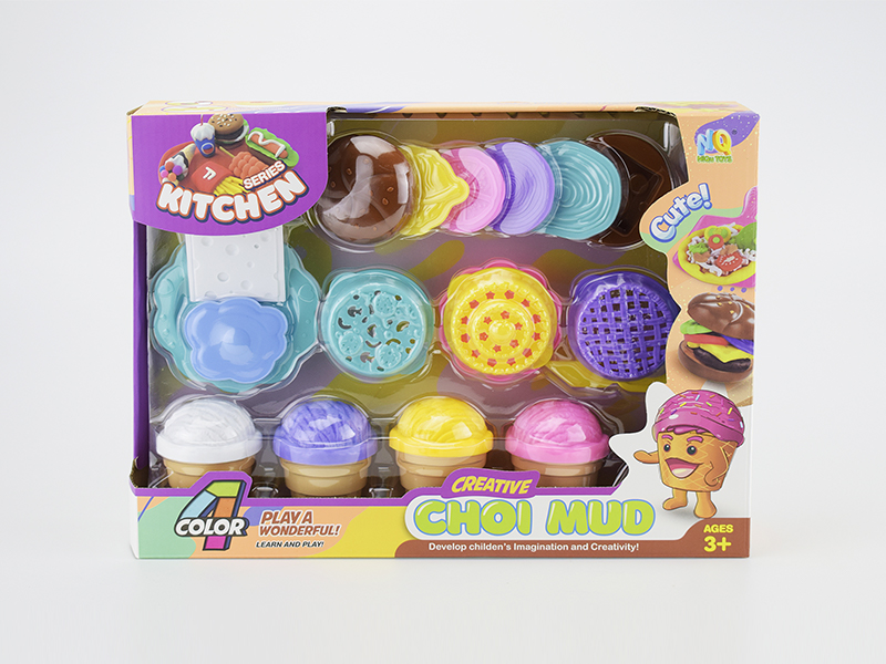 Colored Clay Cake Burger Set