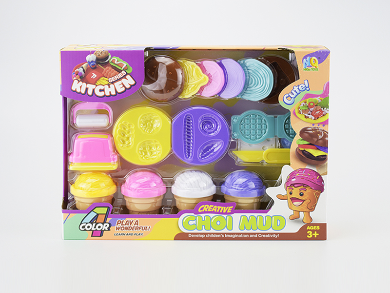 Colored Clay Bread Burger Set