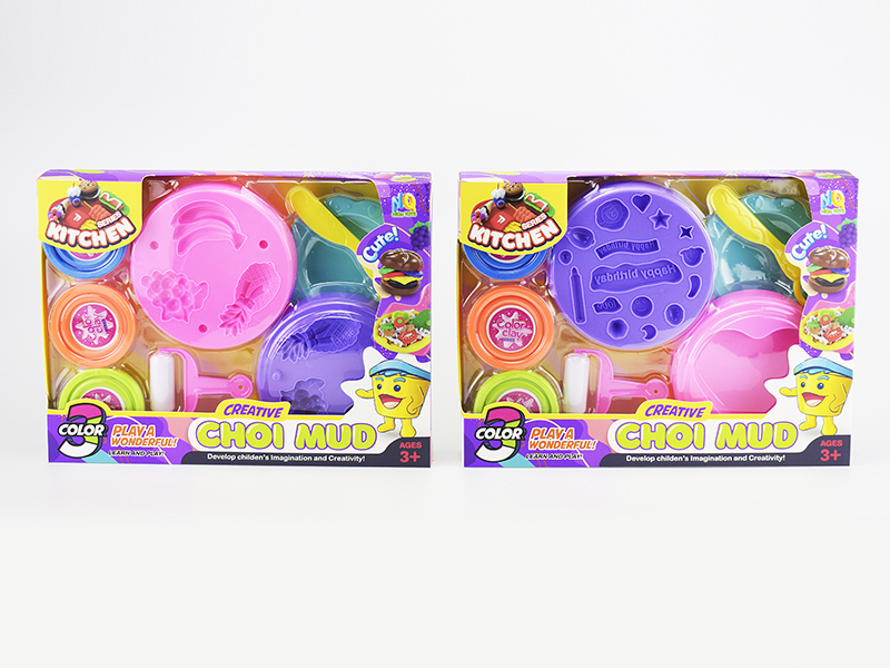 Colored Clay Fruit Cake Set