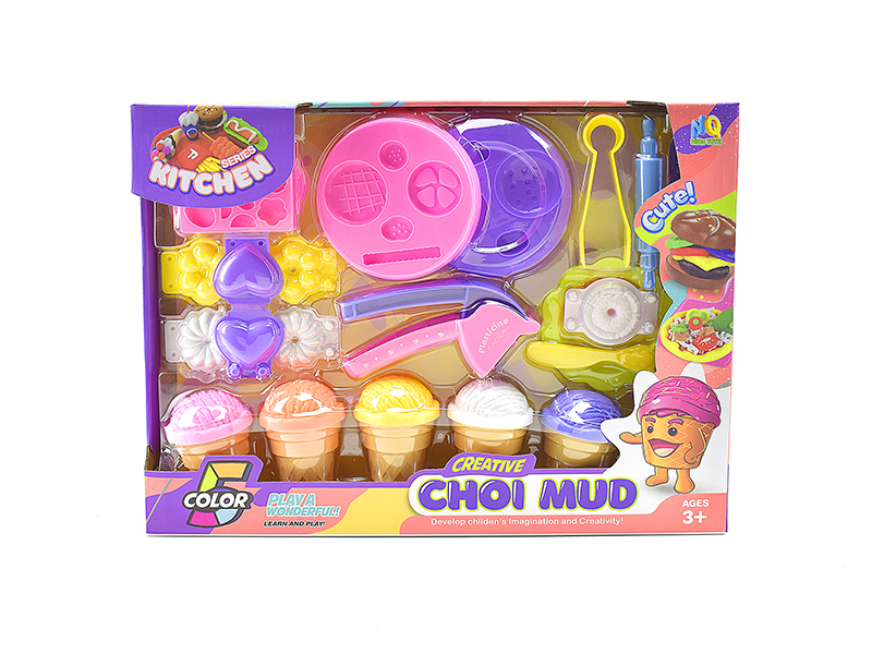 Colored Clay Burger Biscuit Set