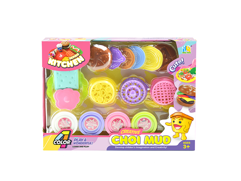 Colored Clay Cake Burger Set