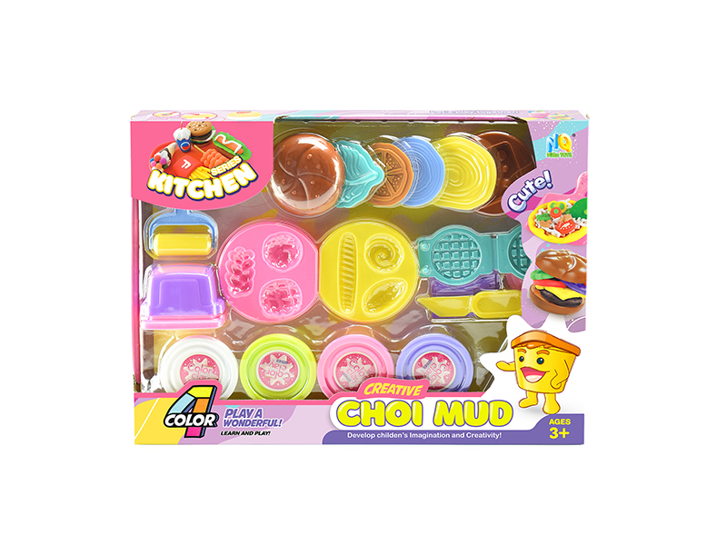 Colored Clay Bread Burger Set