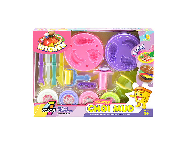 Colored Clay Fruit Set