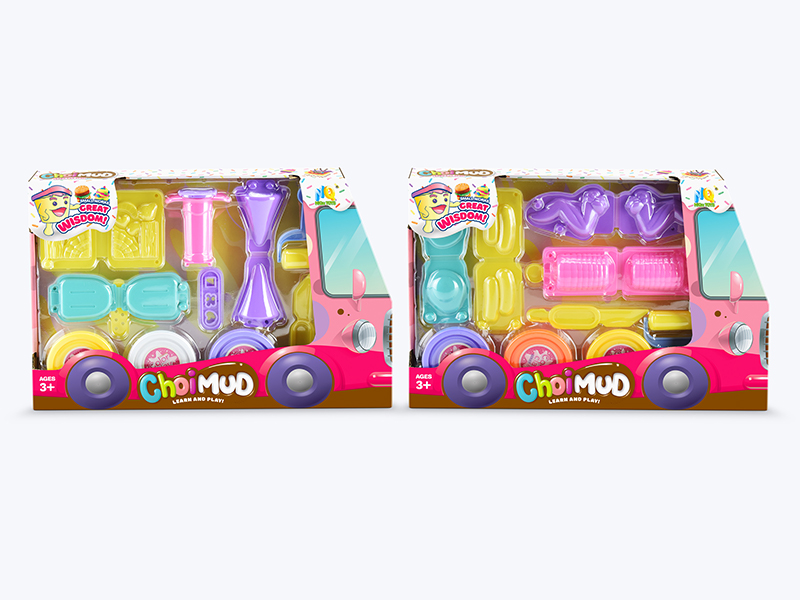 Colored Clay BBQ Ice Cream Set