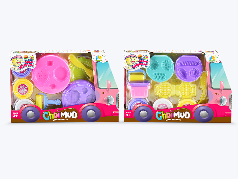 Colored Clay Burger Bread Set