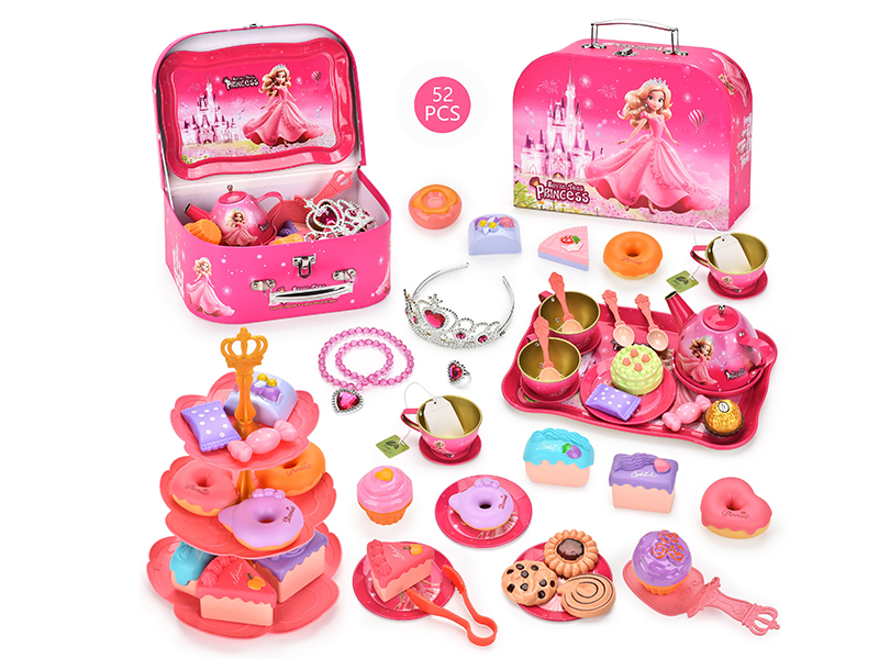 Afternoon Tea Dessert Tinplate Tea Set 52PCS