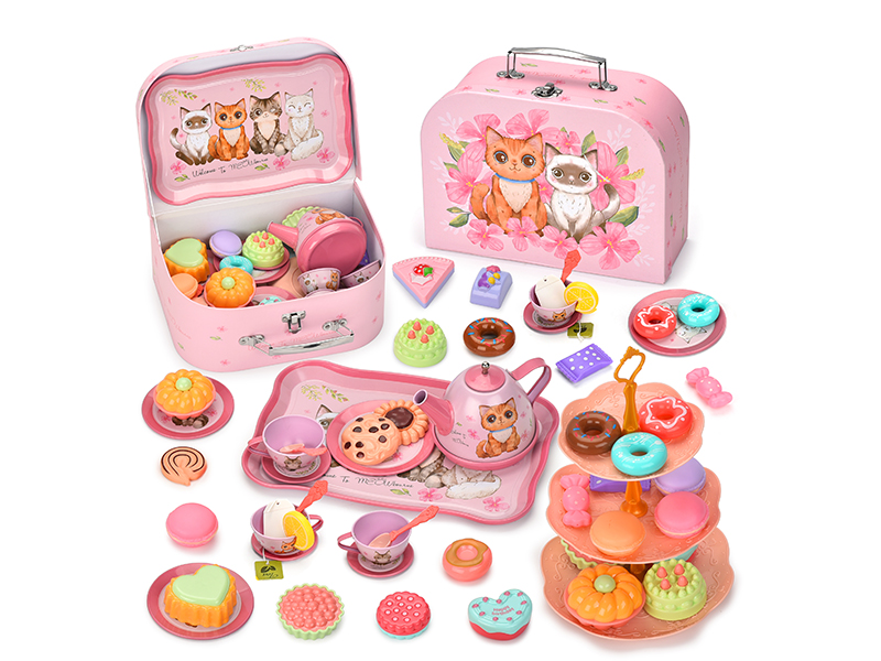 Afternoon Tea Dessert Tinplate Tea Set 50PCS