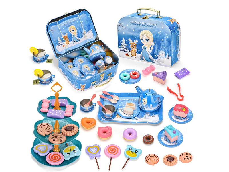 Afternoon Tea Dessert Tinplate Tea Set 52PCS