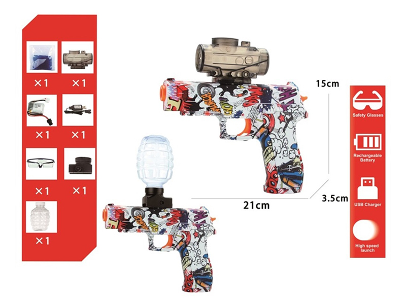 Electric Graffiti Water Bullet Gun