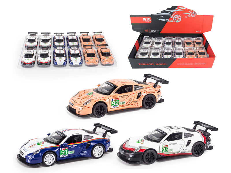 1:32 Pull Back Porsche 911Rsr Racing Car With Sound And Light(12PCS)