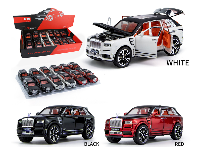 1:32 Pull Back Rolls Royce Cullinan With Sound And Light(12PCS)