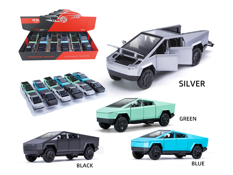 1:32 Pull Back Tesla Pickup Truck With Sound And Light(12PCS)