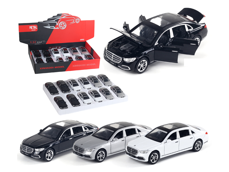1:32 Pull Back Mercedes Benz S400L With Sound And Light(12PCS)