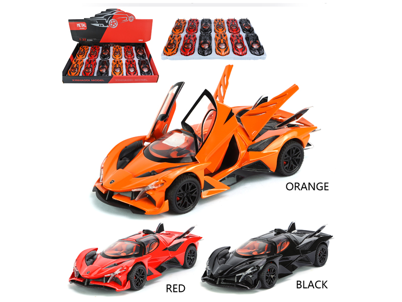 1:32 Pull Back Apollo Evo (Sun God Sports Car) With Sound And Light(12PCS)