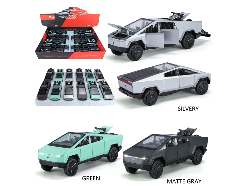1:32 Pull Back Tesla Pickup Beach Motorcycle With Sound And Light(12PCS)