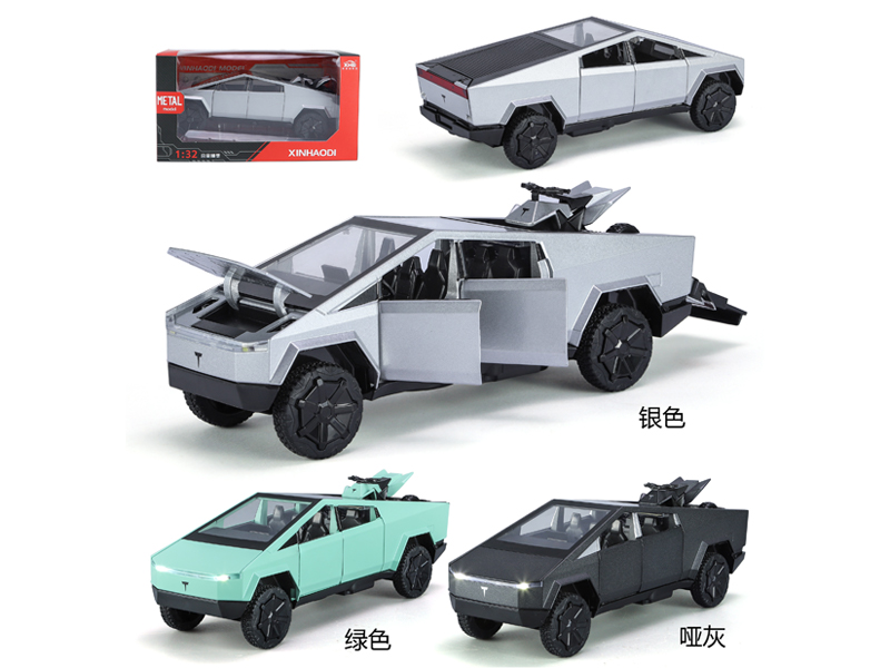 1:32 Pull Back Tesla Pickup Beach Motorcycle With Sound And Light