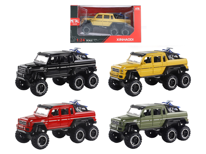 1:24 Pull Back Six Wheeled Mercedes Benz G63 Pickup Truck With Sound And Light
