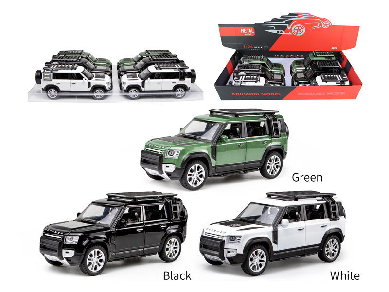1:24 Pull Back Defender 110 With Sound And Light(6PCS)