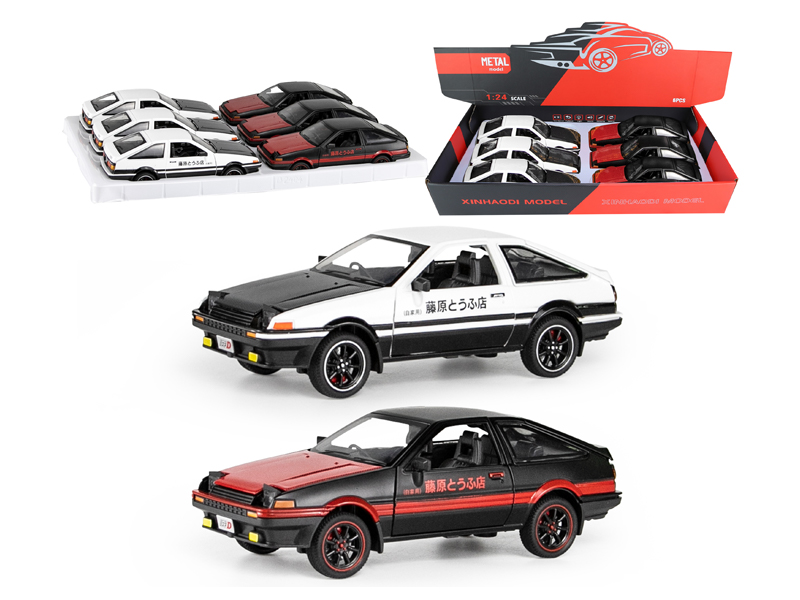 1:24 Pull Back Toyota Ae86 With Sound And Light(6PCS)