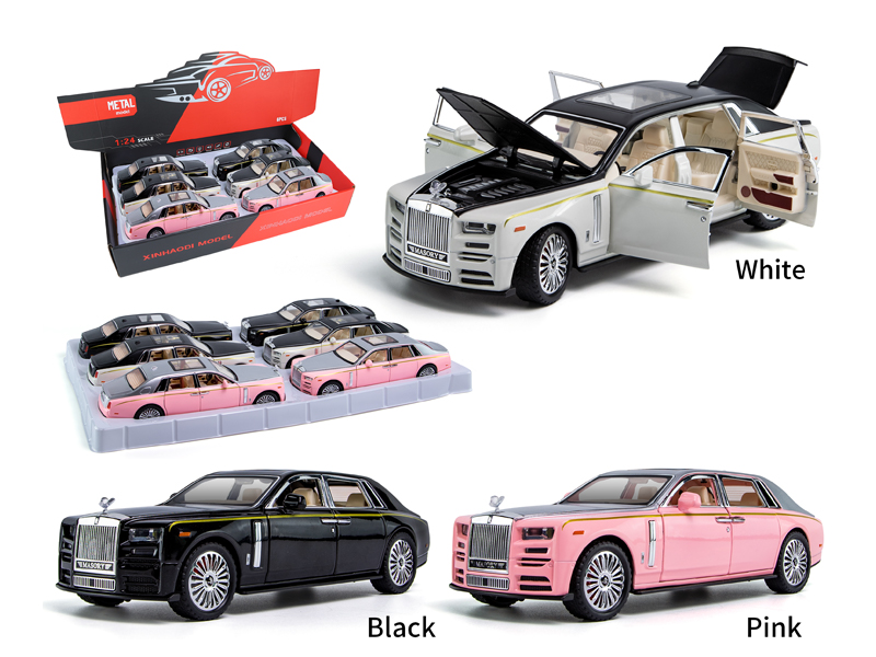 1:24 Pull Back Rolls-Royce Phantom  With Sound And Light(6PCS)