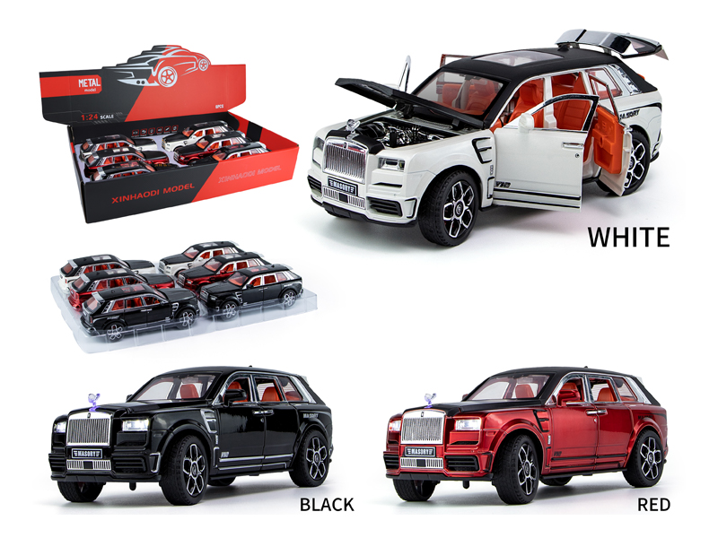 1:24 Pull Back Rolls Royce Cullinan With Sound And Light(6PCS)