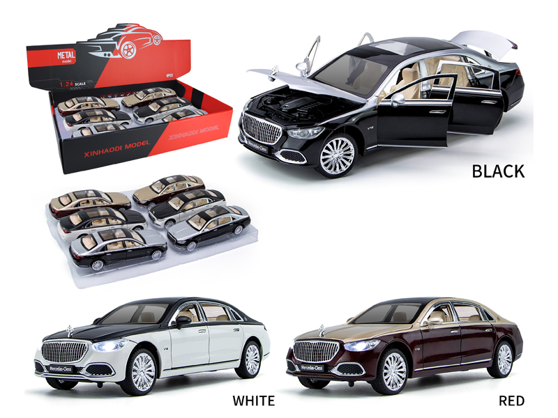 1:24 Pull Back Mercedes Maybach S680 With Sound And Light(6PCS)
