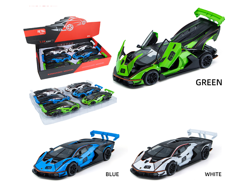 1:24 Pull Back Lamborghini With Sound And LightSCV12(6PCS)