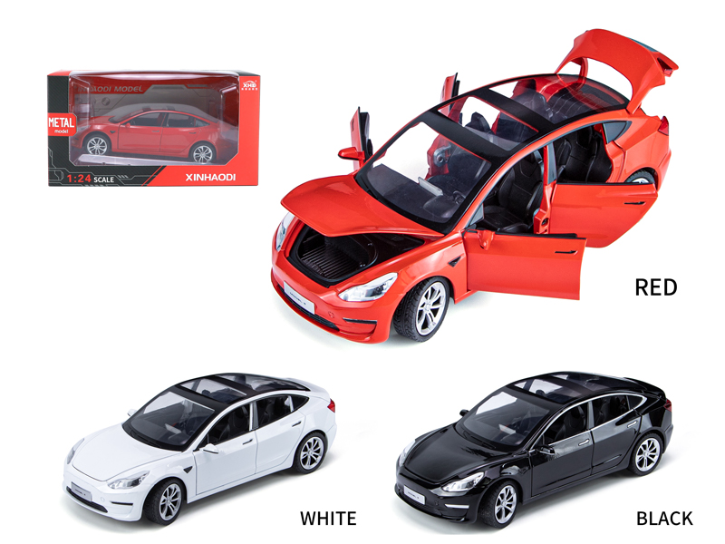 1:24 Pull Back Tesla Model 3 With Sound And Light