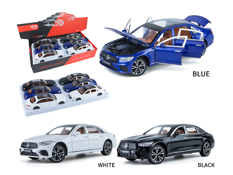 1:24 Pull Back Mercedes E300L With Sound And Light(6PCS)
