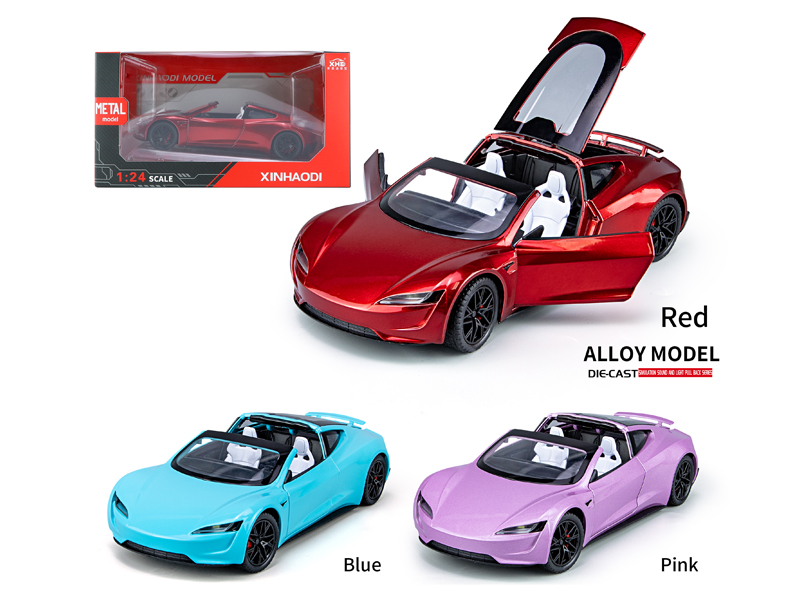 1:24 Pull Back Convertible Tesla (Space Sports Car) With Sound And Light