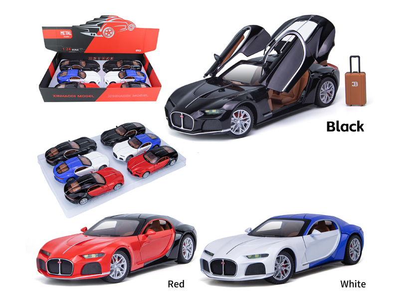1:24 Pull Back Bugatti Atlantic With Sound And Light(6PCS)