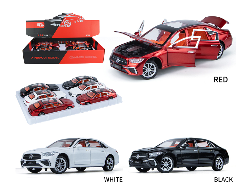 1:24 Pull Back Mercedes Benz C260L With Sound And Light(6PCS)