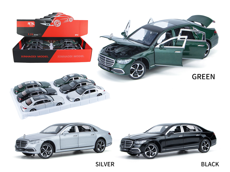 1:24 Pull Back Mercedes Benz S400L With Sound And Light(6PCS)