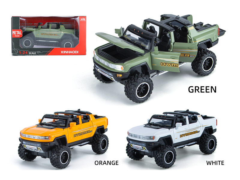 1:24 Pull Back Hummer Pickup Truck With Sound And Light