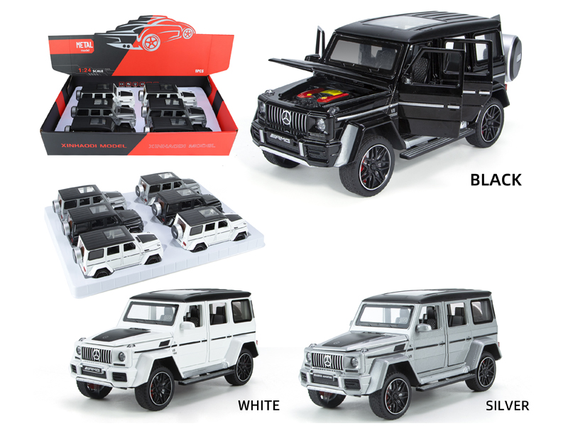 1:24 Pull Back Mercedes Benz G63 With Sound And Light(6PCS)