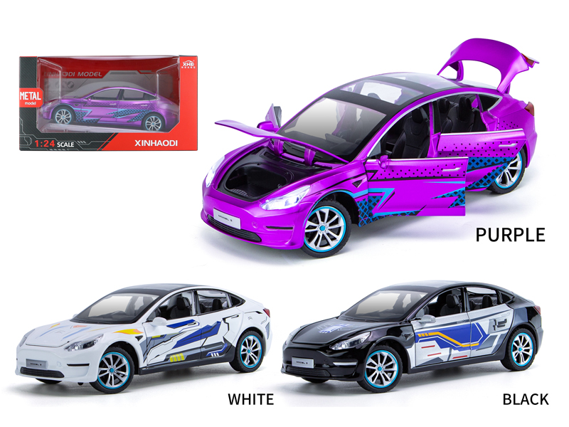 1:24 Pull Back Tesla Model 3 With Sound And Light