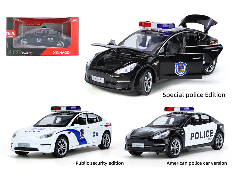 1:24 Pull Back Tesla Model 3 With Sound And Light
