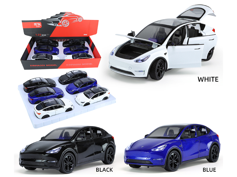 1:24 Pull Back Model Y With Sound And Light(6PCS)