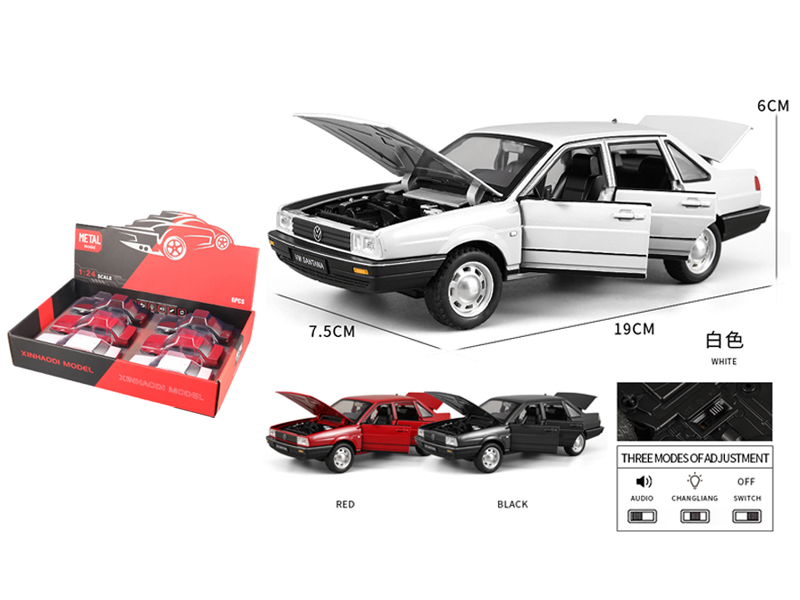 1:24 Pull Back Volkswagen Santana With Sound And Light(6PCS)