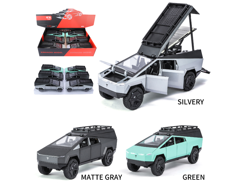 1:24 Pull Back Tesla Pickup Camping RV With Sound And Light(6PCS)