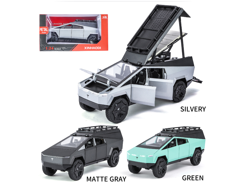 1:24 Pull Back Tesla Pickup Camping RV With Sound And Light