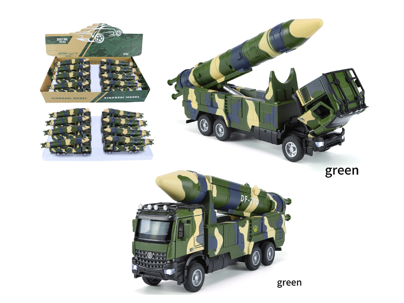 1:35 Pull Back Dongfeng-21D Ballistic Missile Vehicle With Sound And Light(8PCS)