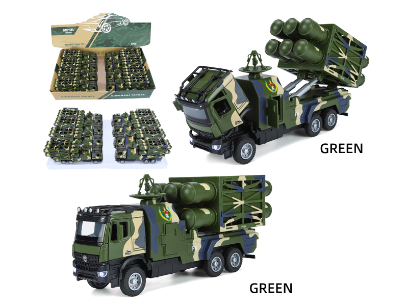 1:35 Pull Back Hongqi-16 Anti-Aircraft Missile Vehicle With Sound And Light(8PCS)