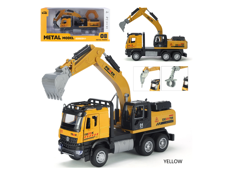 Pull Back Engineering Excavation Vehicle With Sound And Light