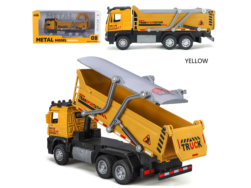 Pull Back Engineering Dump Truck With Sound And Light