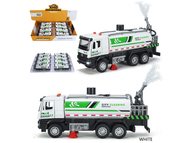 Pull Back Environmental Sanitation Sprinkler Truck With Sound And Light(8PCS)