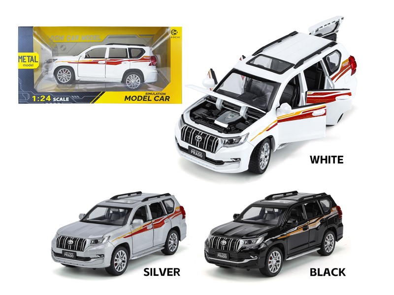 1:24 Alloy Pull Back Toyota Prado With Sound And Light